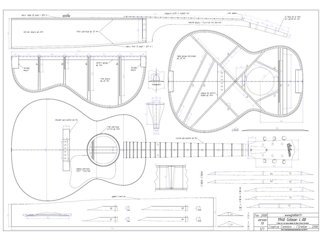 Guitar plans free dxf